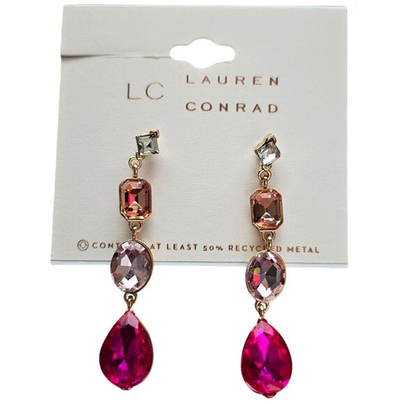 Lauren Conrad Multi-Stone Drop Earrings - Picture 2 of 4